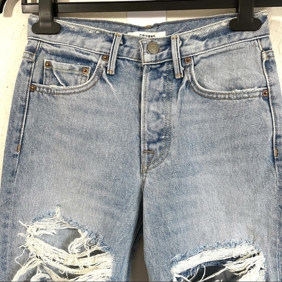 GRLFRND Karolina Distressed High Rise Skinny Ripped Cotton Jean NEW - Picture 6 of 15